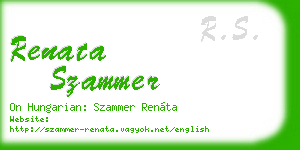 renata szammer business card