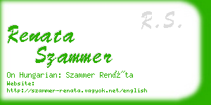 renata szammer business card